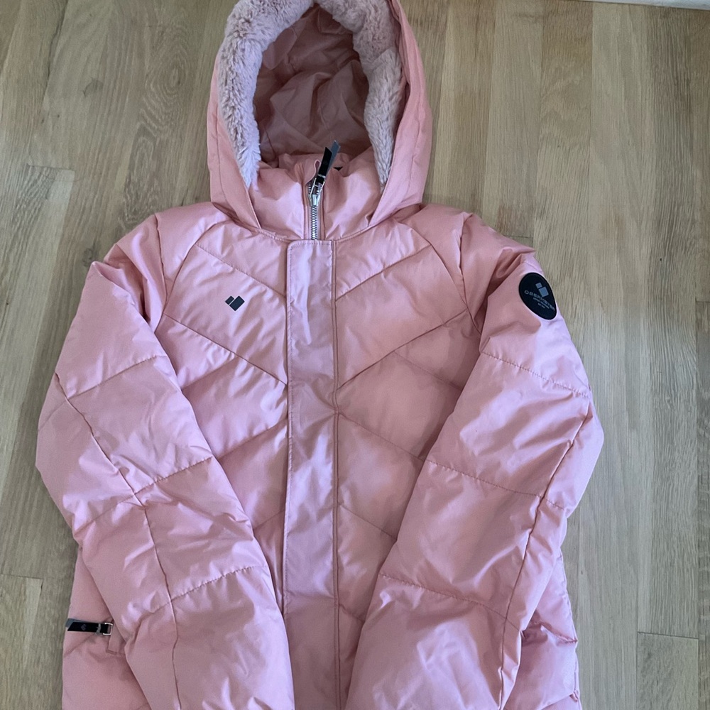 Obermeyer Kids Pink Hooded Jacket Size Teen M